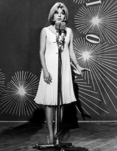 France Gall singing on stage at Eurovision